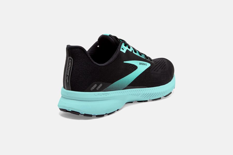 Brooks Launch 8 Road Running Shoes Womens Black/Blue 825967-LOA